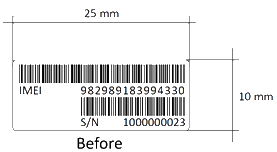 File:IMEI SN Barcode 10x25mm.png - Wiki Knowledge Base | Teltonika GPS