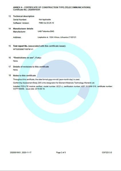 File:FMC125 JATE certificate second page.jpg