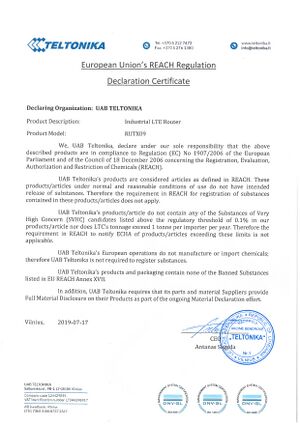 European Union's REACH Regulation Declaration Certificate RUTX09.jpg