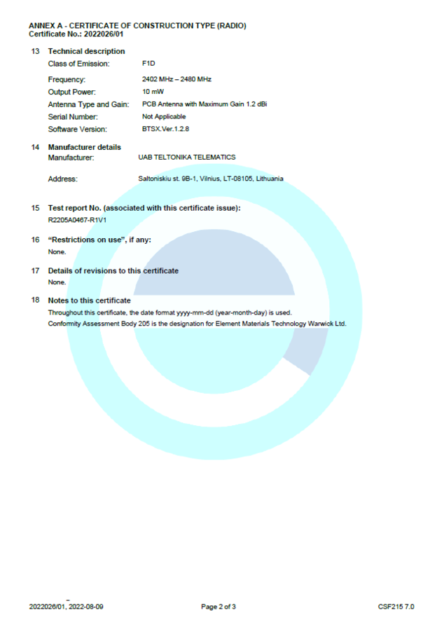 FileBTSXXX TELEC certificate p2.PNG Wiki Knowledge Base Teltonika GPS