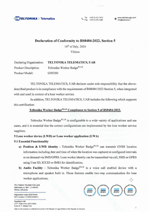 Declaration of Conformity to BS8484 2022 Section 5 1st page.png